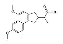 2-(5,7-Dimethoxy-2,3-dihydro-1H-cyclopenta[a]naphthalen-2-yl)-propionic acid Structure