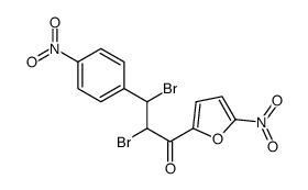 2,3-dibromo-1-(5-nitrofuran-2-yl)-3-(4-nitrophenyl)propan-1-one Structure