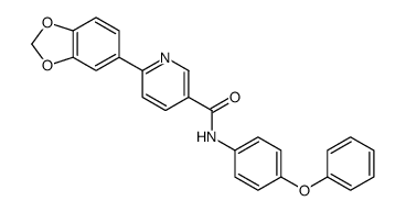 6-(1,3-benzodioxol-5-yl)-N-(4-phenoxyphenyl)pyridine-3-carboxamide Structure