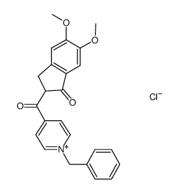 1-benzyl-4-(5,6-dimethoxy-1-oxo-indane-2-carbonyl)-pyridinium chloride Structure