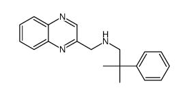 2-methyl-2-phenyl-N-(quinoxalin-2-ylmethyl)propan-1-amine Structure