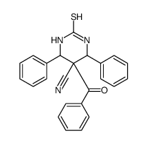 5-benzoyl-4,6-diphenyl-2-sulfanylidene-1,3-diazinane-5-carbonitrile Structure