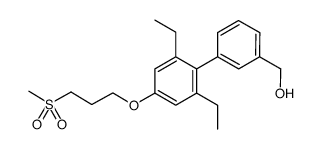 {2',6'-diethyl-4'-[3-(methylsulfonyl)propoxy]biphenyl-3-yl}methanol Structure