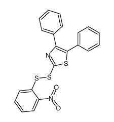 2-(2-nitro-phenyldisulfanyl)-4,5-diphenyl-thiazole结构式