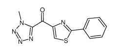 (2-phenyl-1,3-thiazol-4-yl)-(1-methyltetrazol-5-yl)methanone Structure