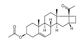 3β-Acetoxy-16α,17α-aethylen-20-oxo-pregnen-5 Structure