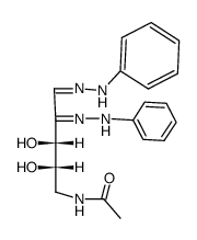 5-Acetamino-5-desoxy-L-erythro-ketopentose-phenylosazon结构式