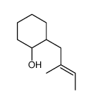 (1S,2R)-2-[(E)-2-methylbut-2-enyl]cyclohexan-1-ol结构式