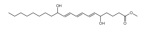 methyl 5ζ,12ζ-dihydroxy-6(E),8(E),10(E)-eicosatrienoate结构式