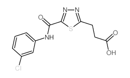 3-(5-{[(3-Chlorophenyl)amino]carbonyl}-1,3,4-thiadiazol-2-yl)propanoic acid picture