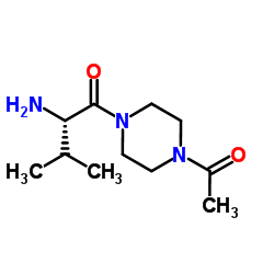 (2S)-1-(4-Acetyl-1-piperazinyl)-2-amino-3-methyl-1-butanone Structure