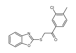 2-(benzo[d]oxazol-2-ylthio)-1-(3-chloro-4-methylphenyl)ethanone结构式