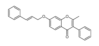 2-Methyl-7-(3-phenyl-2-propenyloxy)-3-phenyl-(4H)-1-benzopyran-7-one Structure