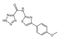 N-[4-(4-methoxyphenyl)-1,3-thiazol-2-yl]-2H-tetrazole-5-carboxamide结构式