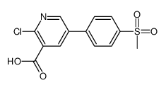 2-chloro-5-(4-methylsulfonylphenyl)pyridine-3-carboxylic acid Structure