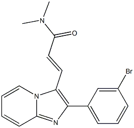 1-[2-(3-Bromo-phenyl)-imidazo[1,2-a]pyridin-3-yl]-3-dimethylamino-propenone Structure