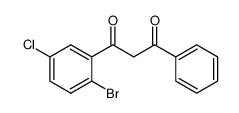 1-(2-bromo-5-chlorophenyl)-3-phenylpropane-1,3-dione Structure