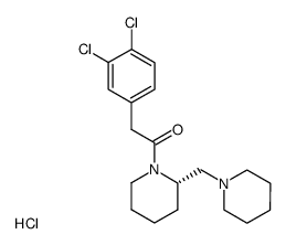 2-(3,4-Dichloro-phenyl)-1-((S)-2-piperidin-1-ylmethyl-piperidin-1-yl)-ethanone; hydrochloride Structure