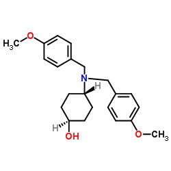 (1R,4R)-4-[Bis-(4-Methoxy-benzyl)-amino]-cyclohexanol Structure