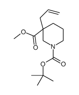 1-Boc-3-烯丙基哌啶-3-羧酸甲酯结构式