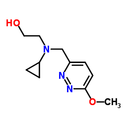 2-{Cyclopropyl[(6-methoxy-3-pyridazinyl)methyl]amino}ethanol结构式