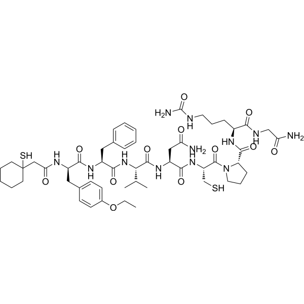 [Pmp1,DTyr(OEt)2,Val4,Cit8] Vasopressin结构式