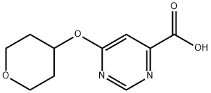 6-(Tetrahydro-2H-pyran-4-yloxy)pyrimidine-4-carboxylic acid结构式
