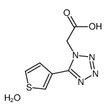 2-(5-thiophen-3-yltetrazol-1-yl)acetic acid,hydrate Structure