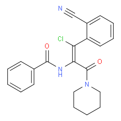 (Z)-N-(1-Chloro-1-(2-cyanophenyl)-3-oxo-3-(piperidin-1-yl)prop-1-en-2-yl)benzamide picture