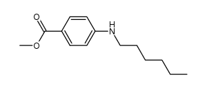 N-(4-methoxycarbonylphenyl)-n-hexylamine Structure