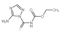 ethyl N-(5-amino1,2,4-triazole-1-carbothioyl)carbamate结构式