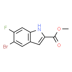 Methyl 5-Bromo-6-fluoroindole-2-carboxylate Structure