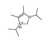 4,5-dimethyl-1,3-di(propan-2-yl)-1,2-dihydroimidazol-1-ium结构式