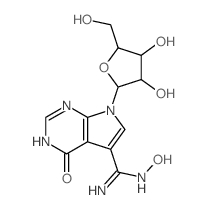 1H-Pyrrolo[2,3-d]pyrimidine-5-carboximidamide,4,7-dihydro-N-hydroxy-4-oxo-7-b-D-ribofuranosyl- Structure