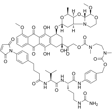 Mal-Phe-C4-VC-PAB-DMEA-PNU-159682结构式