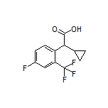 2-Cyclopropyl-2-[4-fluoro-2-(trifluoromethyl)phenyl]acetic Acid Structure
