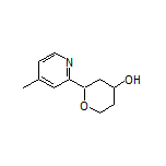 2-(4-Methylpyridin-2-yl)tetrahydro-2H-pyran-4-ol Structure