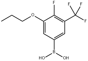 4-Fluoro-3-propoxy-5-(trifluoromethyl)phenylboronic acid结构式