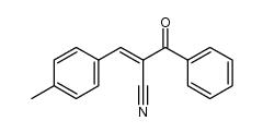 (E)-1-benzoyl-2-(4-methylphenyl)-1-etheneyl cyanide结构式