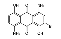 4,8-diamino-2-bromo-1,5-dihydroxyanthracene-9,10-dione structure