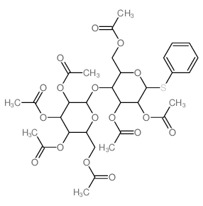 b-D-Glucopyranoside, phenyl4-O-(2,3,4,6-tetra-O-acetyl-b-D-galactopyranosyl)-1-thio-, 2,3,6-triacetate structure