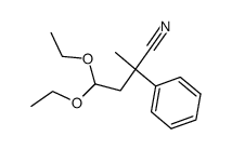 4,4-Diaethoxy-2-phenyl-2-methyl-butyronitril结构式