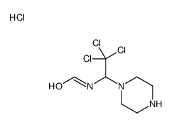 N-(2,2,2-trichloro-1-piperazin-1-ylethyl)formamide,hydrochloride Structure