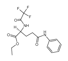 N5-phenyl-N2-trifluoroacetyl-L-glutamine ethyl ester结构式