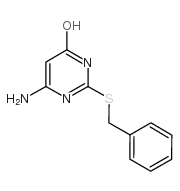 2-(BENZYLMERCAPTO)-4-HYDROXY-6-AMINOPYRIMIDINE结构式