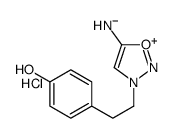 4-[2-(5-aminooxadiazol-3-ium-3-yl)ethyl]phenol,chloride Structure