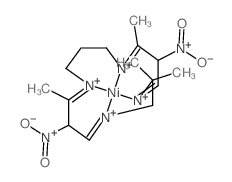 nickel; 2,2,7,13-tetramethyl-6,14-dinitro-1,4,8,12-tetrazacyclopentadeca-4,7,12,15-tetraene Structure