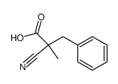 2-cyano-2-methyl-3-phenylpropanoic acid结构式