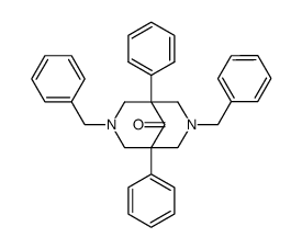 1,5-diphenyl-3,7-dibenzyl-3,7-diazabicyclo<3.3.1>nonan-9-one Structure