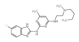 N-4-[2-(Butyl-methyl-amino)-ethyl]-N-2-(6-chloro-1H-benzoimidazol-2-yl)-6-methyl-pyrimidine-2,4-diamine structure